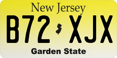 NJ license plate B72XJX