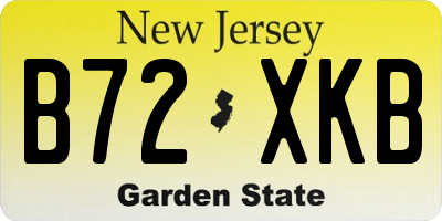 NJ license plate B72XKB