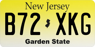 NJ license plate B72XKG