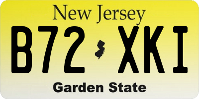 NJ license plate B72XKI