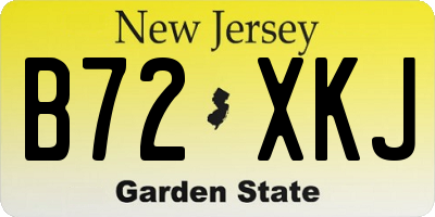 NJ license plate B72XKJ