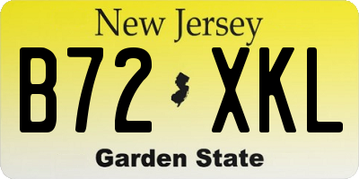 NJ license plate B72XKL