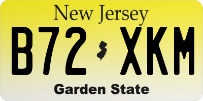 NJ license plate B72XKM