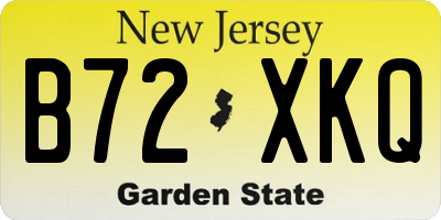 NJ license plate B72XKQ