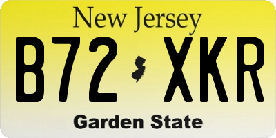 NJ license plate B72XKR
