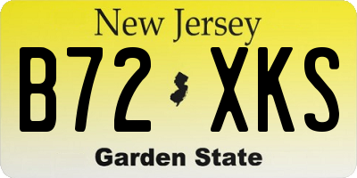 NJ license plate B72XKS