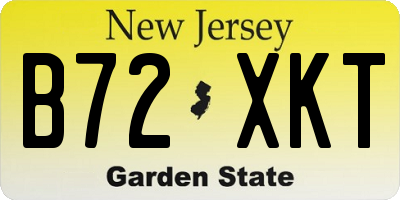 NJ license plate B72XKT