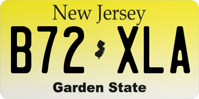 NJ license plate B72XLA