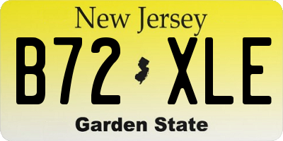 NJ license plate B72XLE