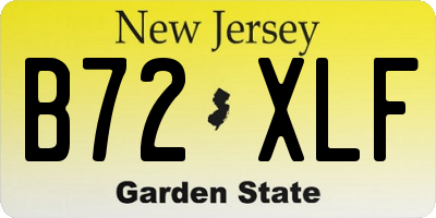 NJ license plate B72XLF