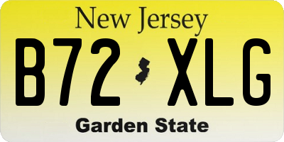 NJ license plate B72XLG