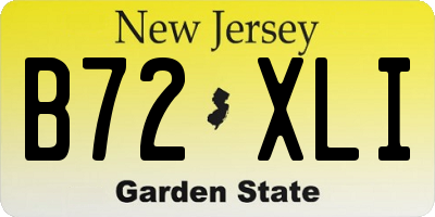 NJ license plate B72XLI