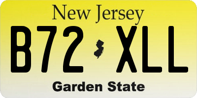 NJ license plate B72XLL