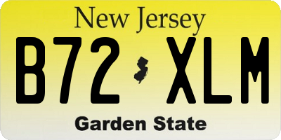 NJ license plate B72XLM