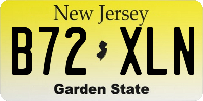 NJ license plate B72XLN