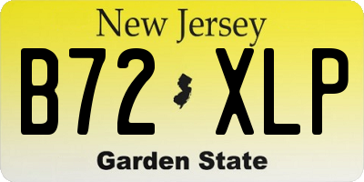 NJ license plate B72XLP