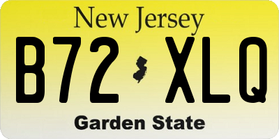 NJ license plate B72XLQ