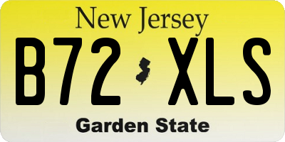 NJ license plate B72XLS