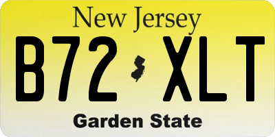 NJ license plate B72XLT