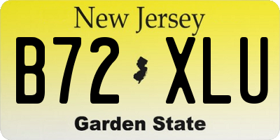 NJ license plate B72XLU