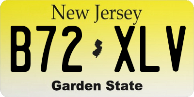 NJ license plate B72XLV