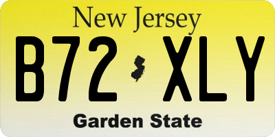 NJ license plate B72XLY