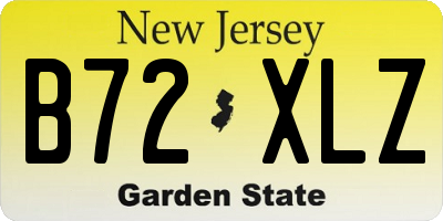NJ license plate B72XLZ