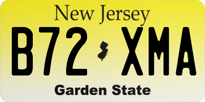 NJ license plate B72XMA