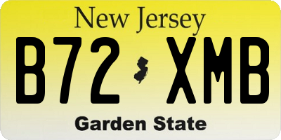 NJ license plate B72XMB