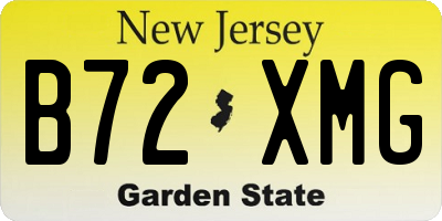 NJ license plate B72XMG