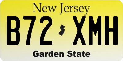NJ license plate B72XMH