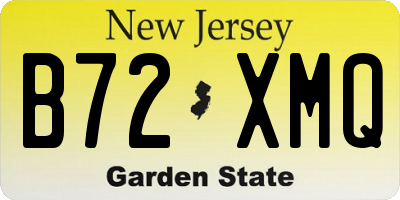 NJ license plate B72XMQ