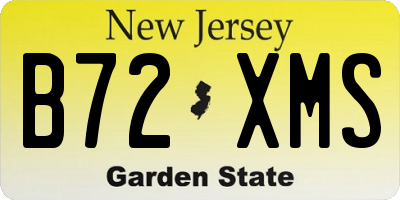 NJ license plate B72XMS