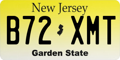 NJ license plate B72XMT