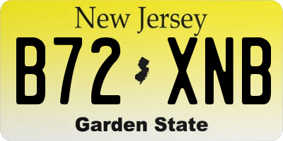 NJ license plate B72XNB