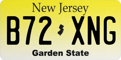 NJ license plate B72XNG