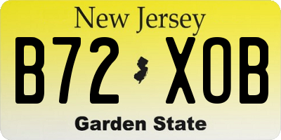 NJ license plate B72XOB