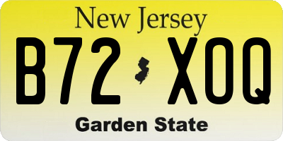 NJ license plate B72XOQ
