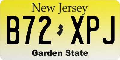NJ license plate B72XPJ