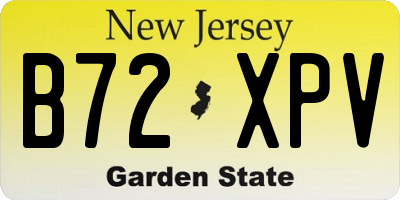 NJ license plate B72XPV
