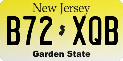 NJ license plate B72XQB