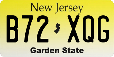 NJ license plate B72XQG