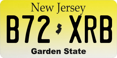 NJ license plate B72XRB