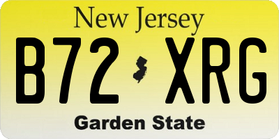 NJ license plate B72XRG