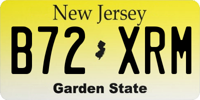 NJ license plate B72XRM
