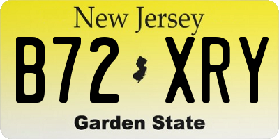 NJ license plate B72XRY