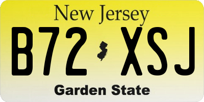 NJ license plate B72XSJ