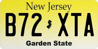NJ license plate B72XTA