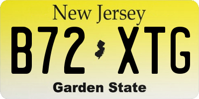 NJ license plate B72XTG