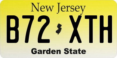 NJ license plate B72XTH